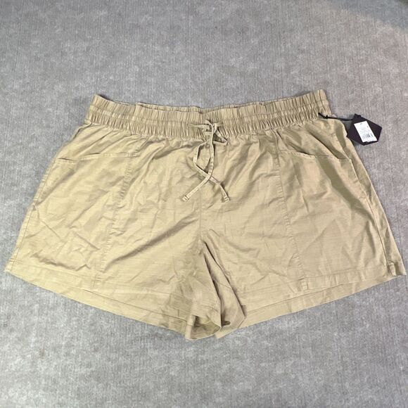 NWT‎ Ava & Viv Plus Shorts Sz 3X Elastic Waist Pockets High Rise Khaki  Lyocell - Picture 1 of 7
